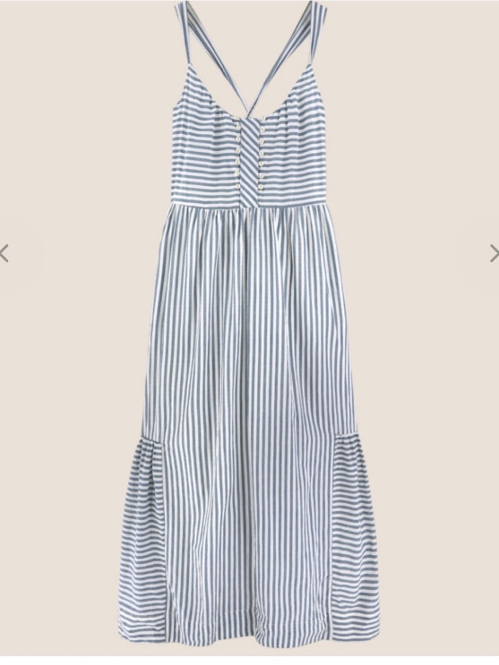 Mirth Nosara Striped Blue and White Dress Size XS